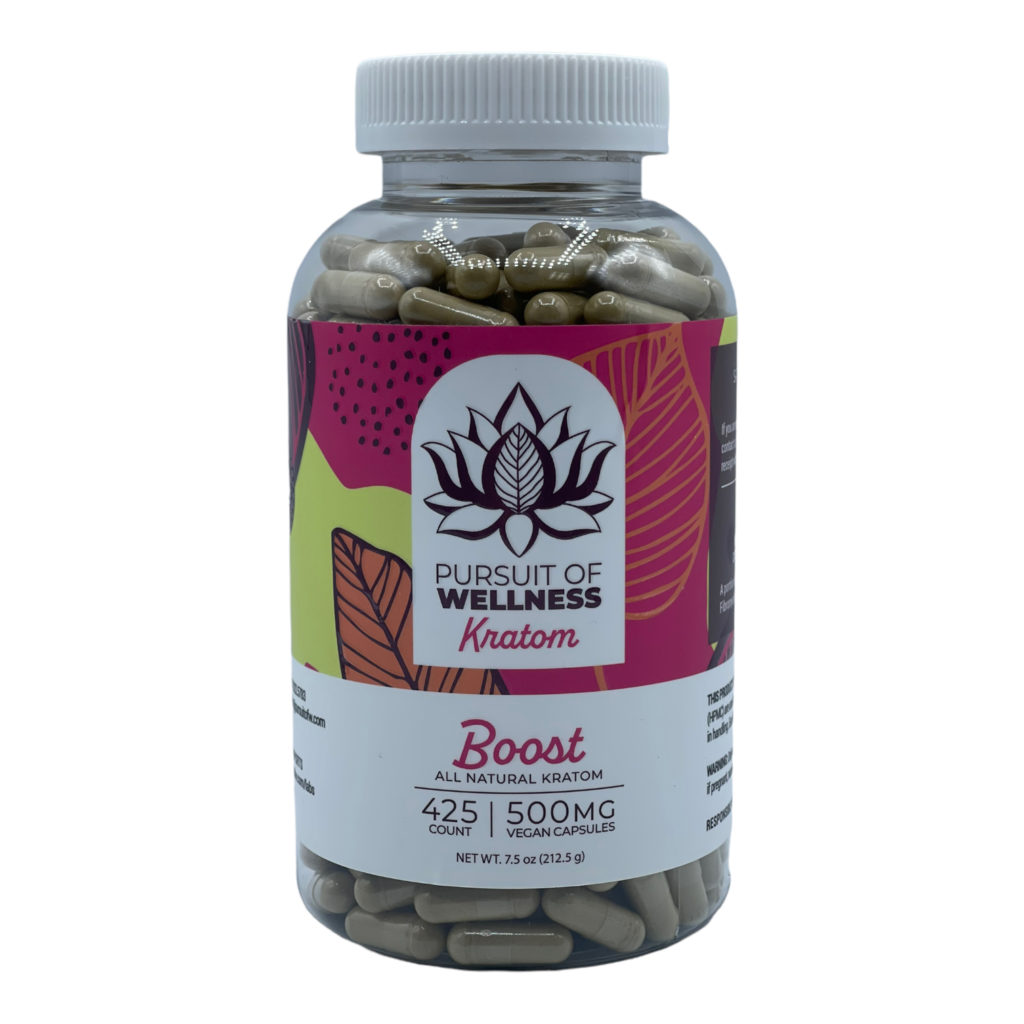 Hurry To Shop Pursuit Of Wellness Boost Kratom Capsules Paylesskratom