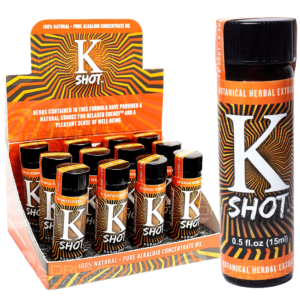 K-Shot Extract Kratom Liquid Shot - display box 15ml 12 bottles