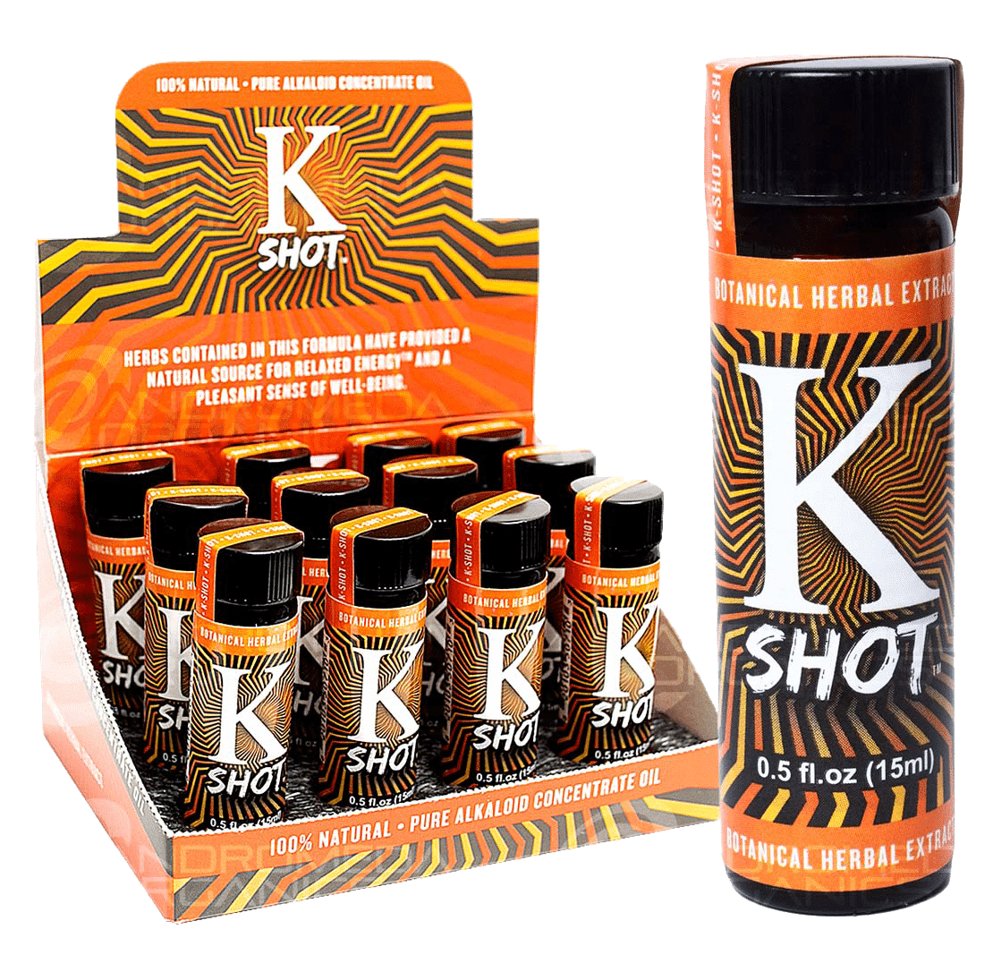 K Shot Kratom Liquid Extract 15ml – 12ct Display Box