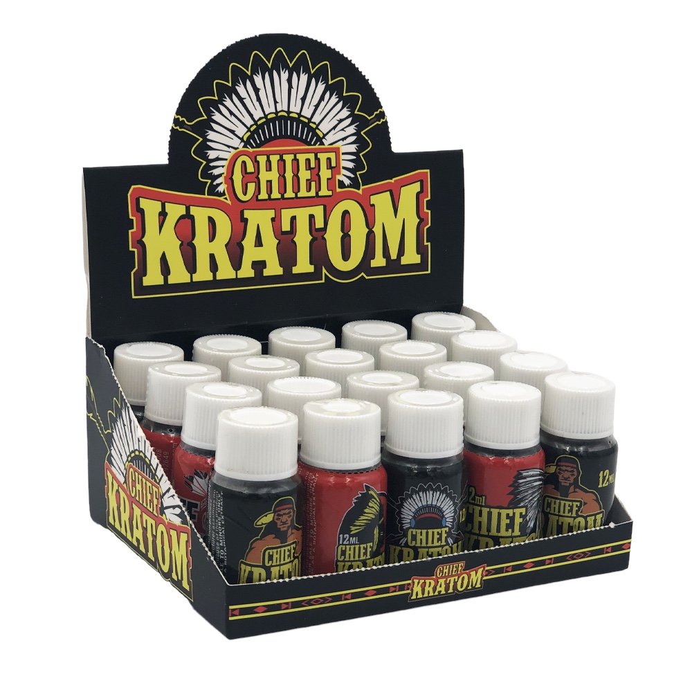 Chief Concentrate Kratom Extract Shot – display box 12ml 20 bottles