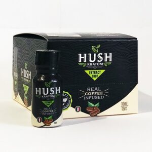 HUSH Real Coffee Infused Kratom Liquid Shot 110mg 10mL