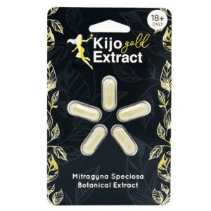 Kijo Gold Extract Kratom Capsules - 3-5 count