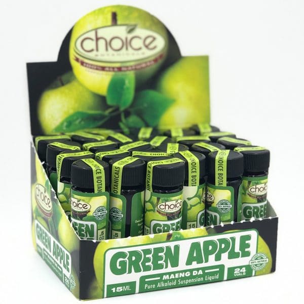 choice botanicals green apple kratom liquid shot