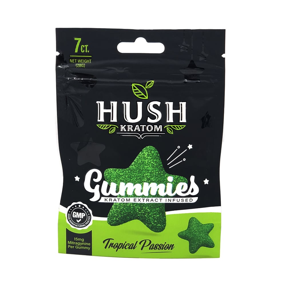 HUSH Kratom Extract Gummies, 7 count