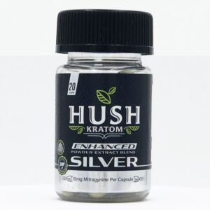 HUSH Silver Enhanced Kratom Extract Capsules - 20 count