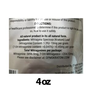 OPMS Silver Green Vein Maeng Da Kratom Powder