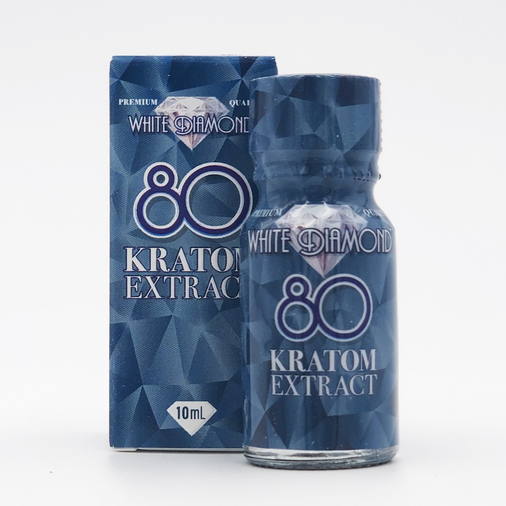 White Diamond 80 Kratom Extract Liquid Shot – display box
