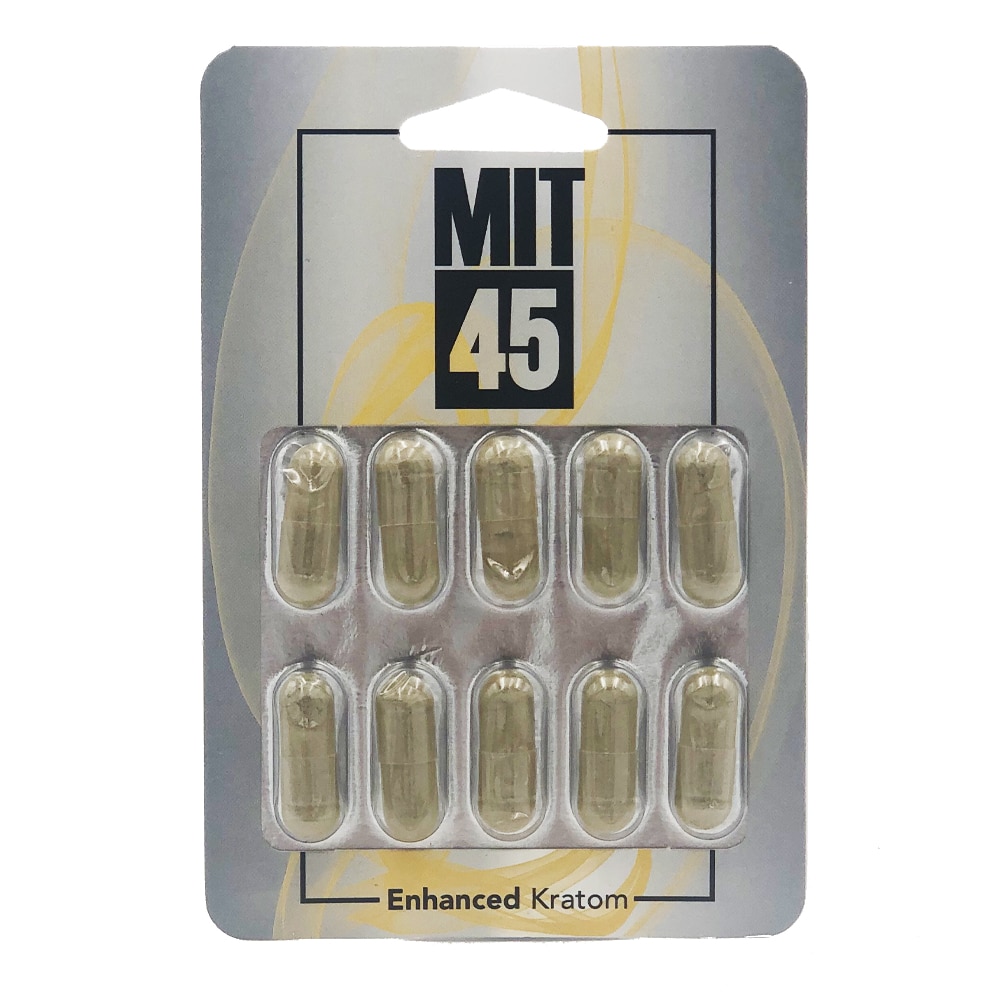 MIT 45 Enhanced Kratom Silver Capsule – 10 count
