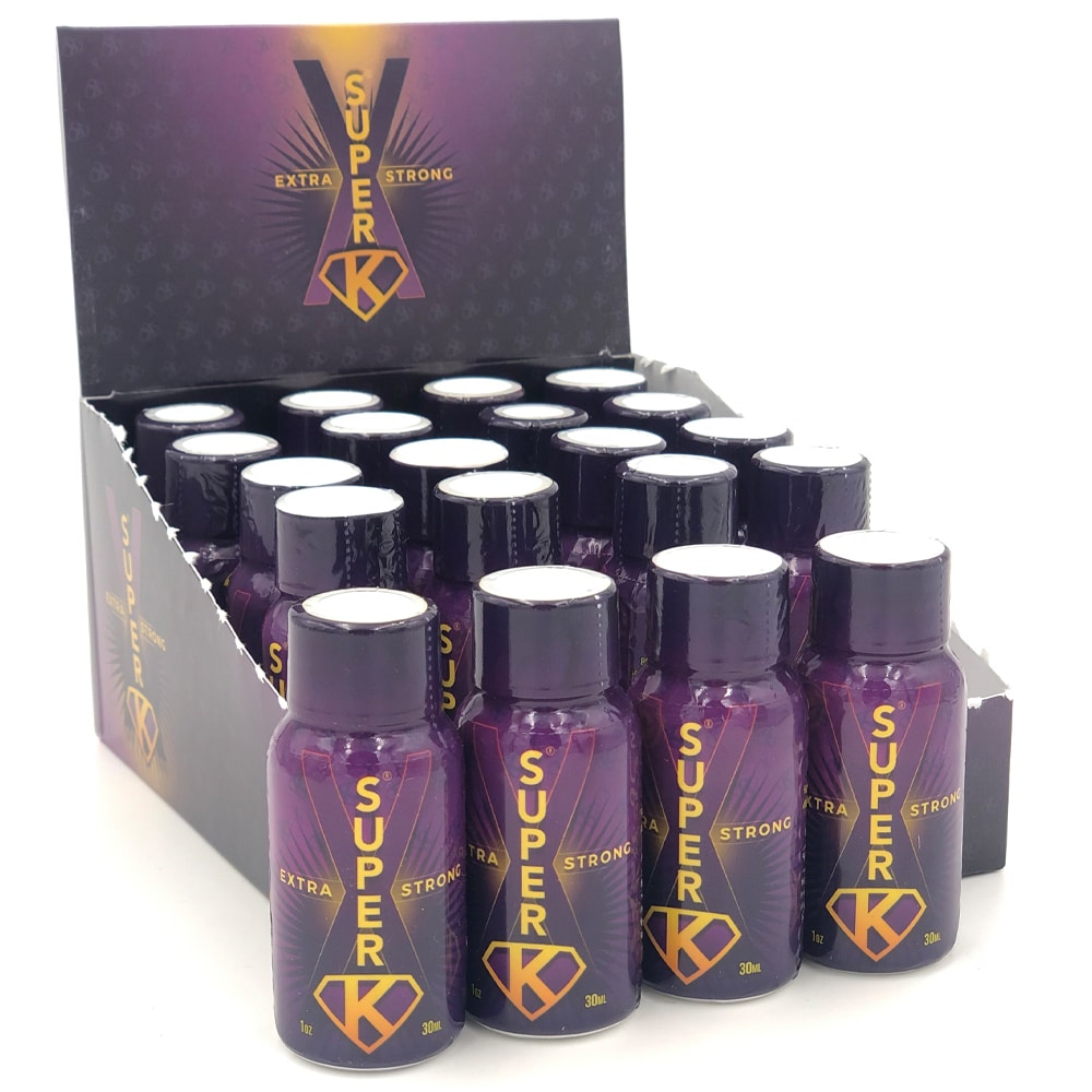 Super K Kratom Extra Strong Extract Liquid Shot – display box 30ml 20 bottles