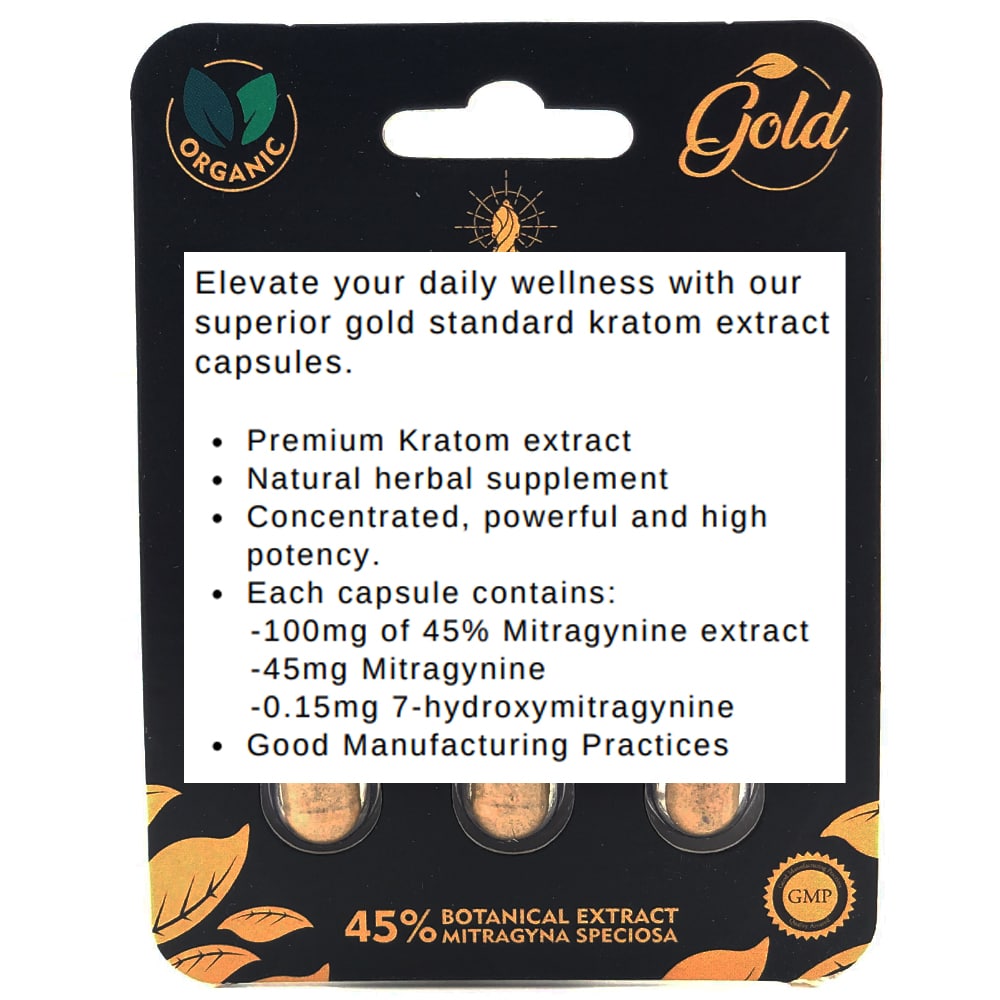 MAHA Gold Kratom Extract Capsules