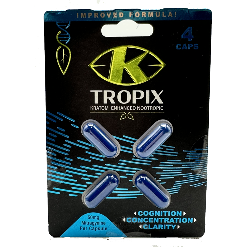 K-TROPIX Kratom Enhanced Nootropic Capsules – 4 count