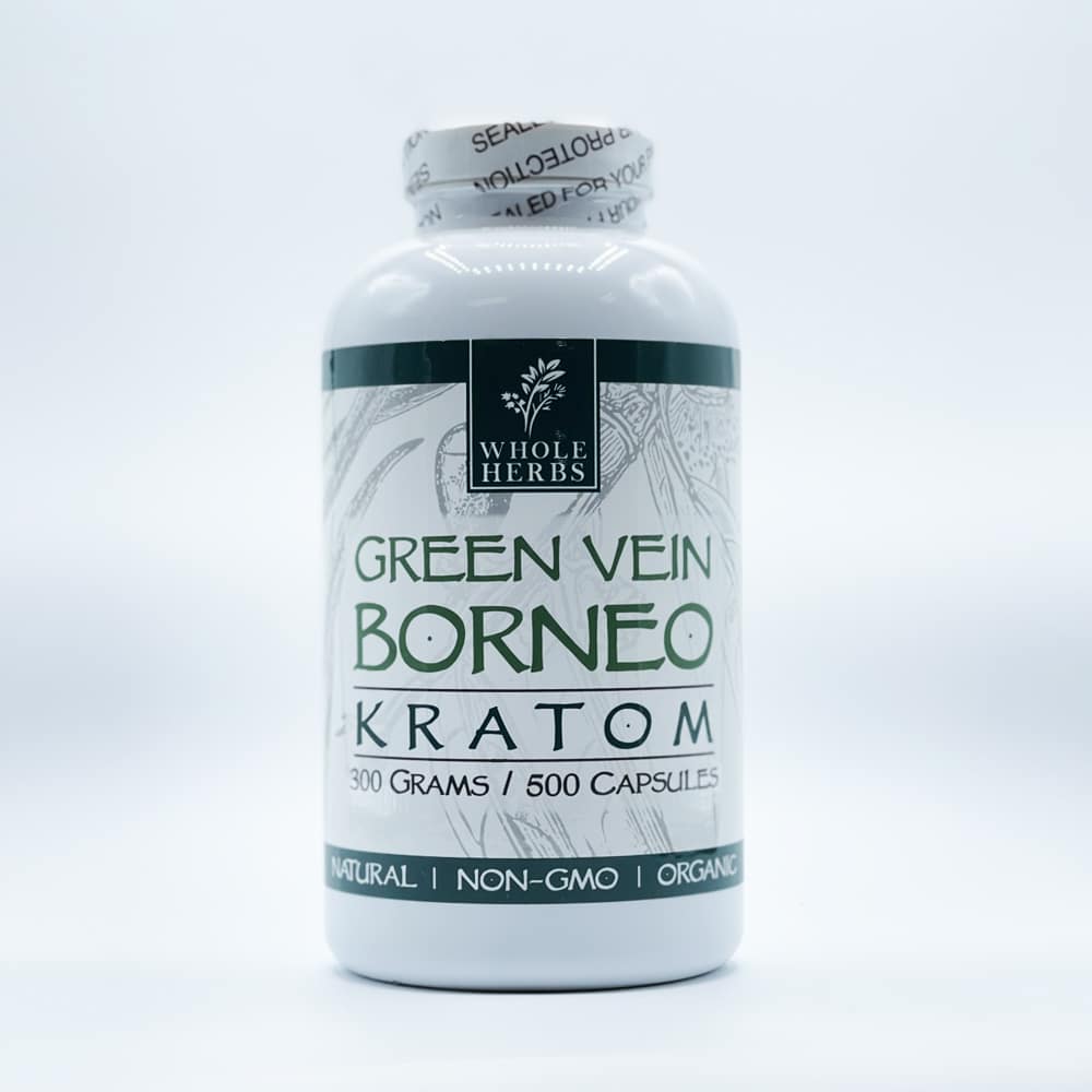 Whole Herbs Green Vein BORNEO Kratom Capsules
