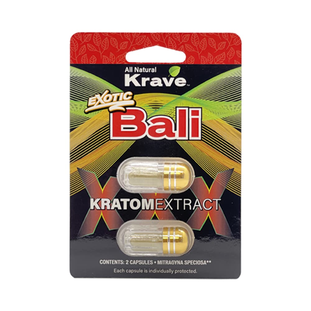 Krave Bali Kratom Extract Capsules – 2 count