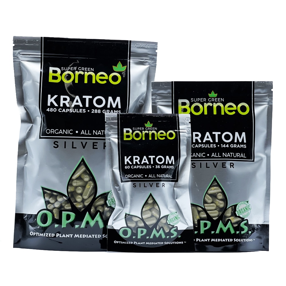 OPMS Super Green Borneo Kratom Capsules