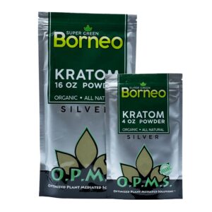 OPMS Silver Super Green BORNEO Kratom Powder