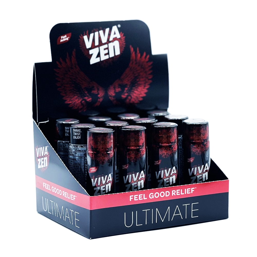 VIVAZEN Ultimate Extract Kratom Liquid Shot – display box 15ml 12 bottles