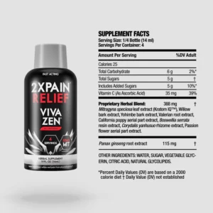 VIVAZEN 2X Pain Relief Kratom Extract Shot 56mL