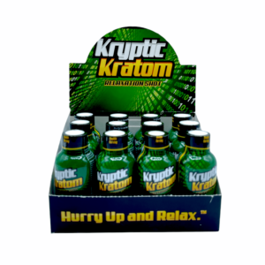 Kryptic Kratom Relaxation Extract Shot - display box
