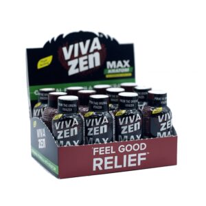 VIVAZEN 2X Extra Strength (MAX) Kratom Shot - display box