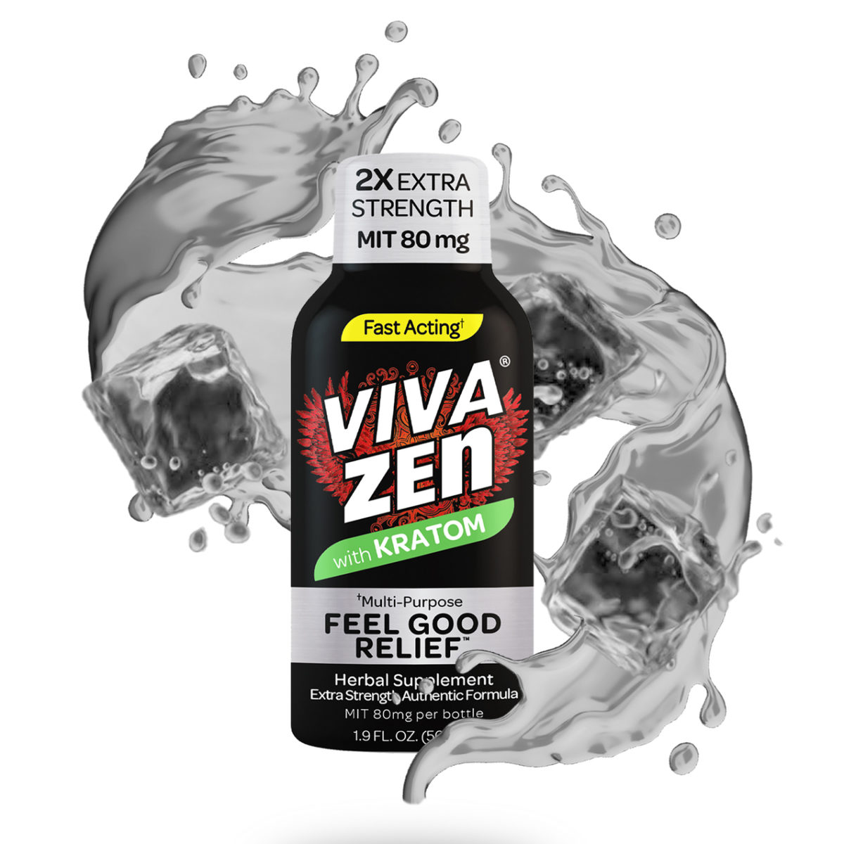 VIVAZEN 2X Extra Strength (MAX) Kratom Extract Shot – 56ml