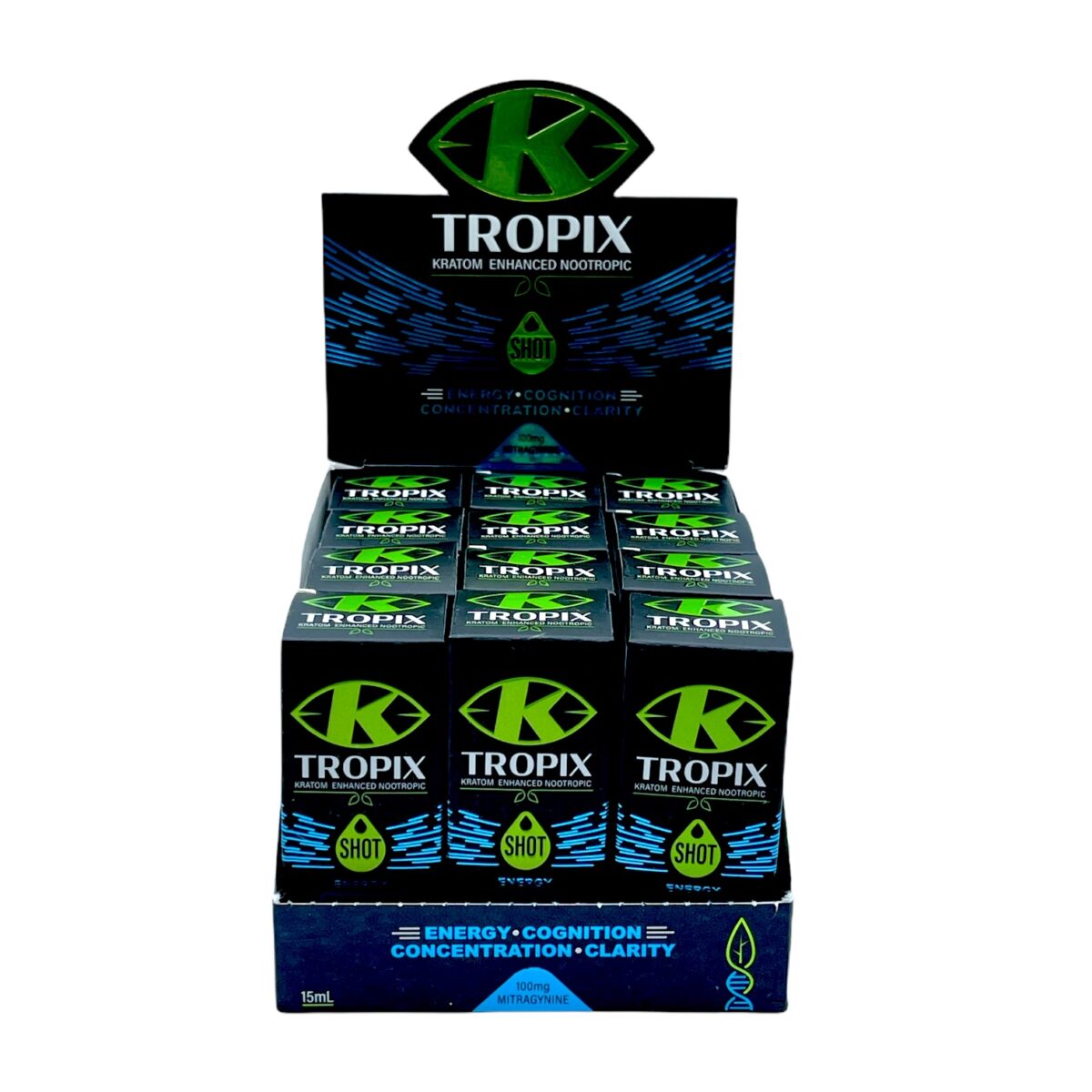 K-TROPIX Kratom Enhanced Nootropic Extract Shot, 15ml