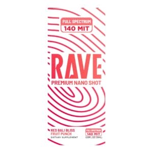 Rave Red Bali Bliss Kratom Shot, 140mg, 15mL