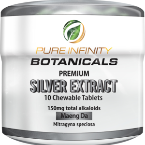 Pure Infinity Kratom Extract Silver Maeng Da Tablets, 10 count