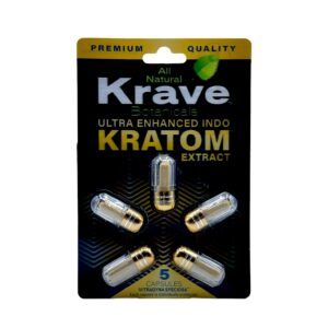 Krave Ultra Enhanced Indo Kratom Extract - 5 count