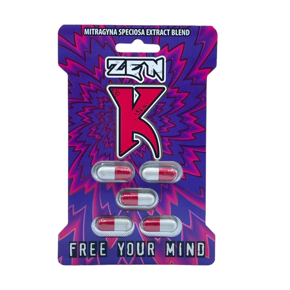 Zen K Kratom Extract Blend Capsules