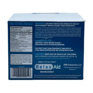 Relax Aid 100X Kratom Extract Shot 10mL