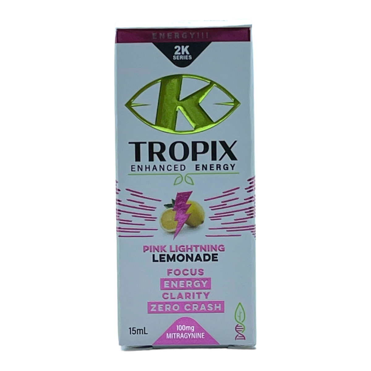 K-Tropix Lemonade 2K Series Energy Blend Kratom Shot – 15ml
