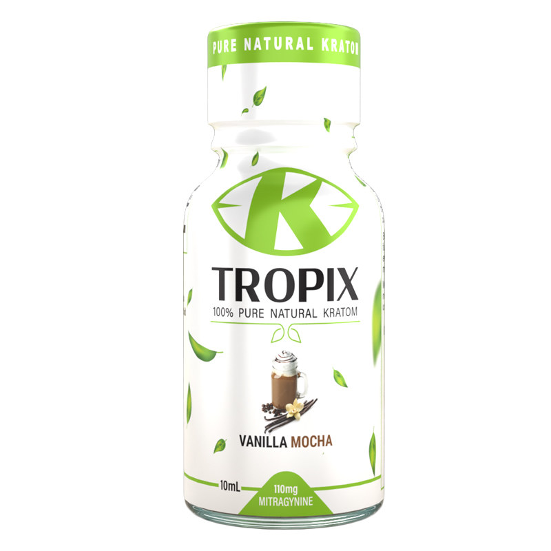 K-Tropix Vanilla Mocha Kratom Shot – 10ml