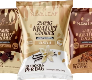 Nava Leaf Vegan Chocolate Flavor Kratom Extract Cookies