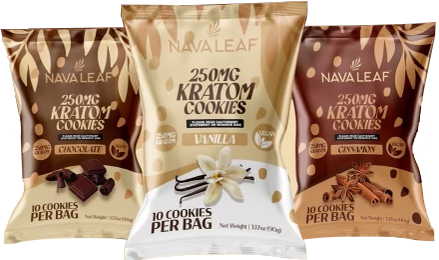 Nava Leaf Vegan Vanilla Flavor Kratom Extract Cookies