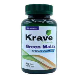 Krave Green Malay Extract Blend Kratom Capsule - 100ct