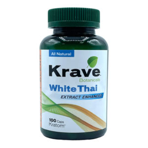 Krave White Thai Extract Blend Enhanced Kratom Capsule - 100ct