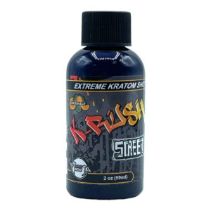 K-Rush White Maeng Da Orange Extreme Kratom Shot 450mg 59mL