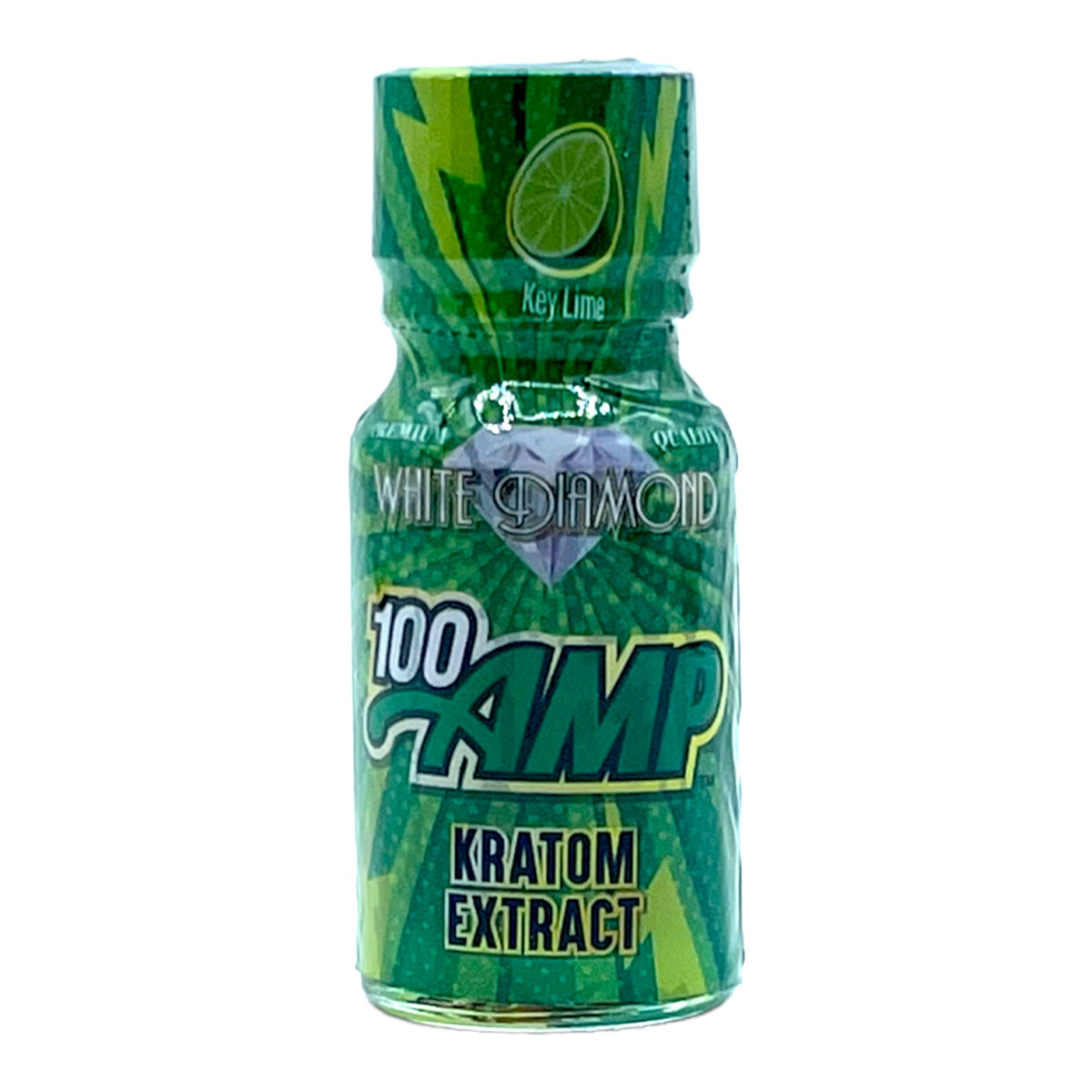 White Diamond AMP 100 Lime Kratom Extract Shot – 10ml