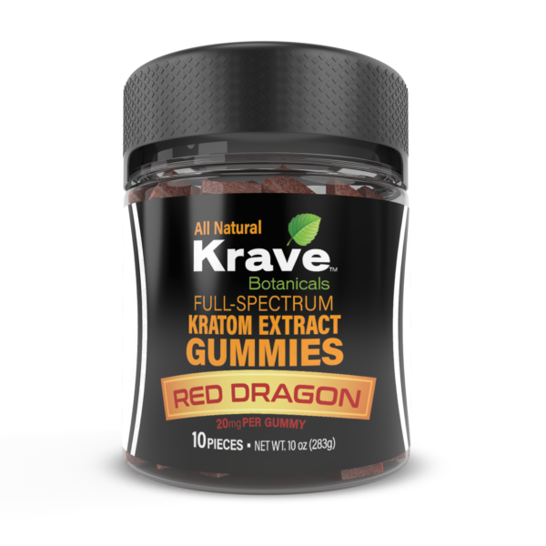 Krave Red Dragon Full Spectrum Kratom Extract Gummy – 10ct