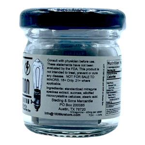 1836 Kratom White Electric Illumination Chewable Extract Tablets