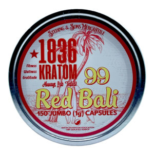 1836 Kratom 99 Red Bali Kratom Jumbo Capsules
