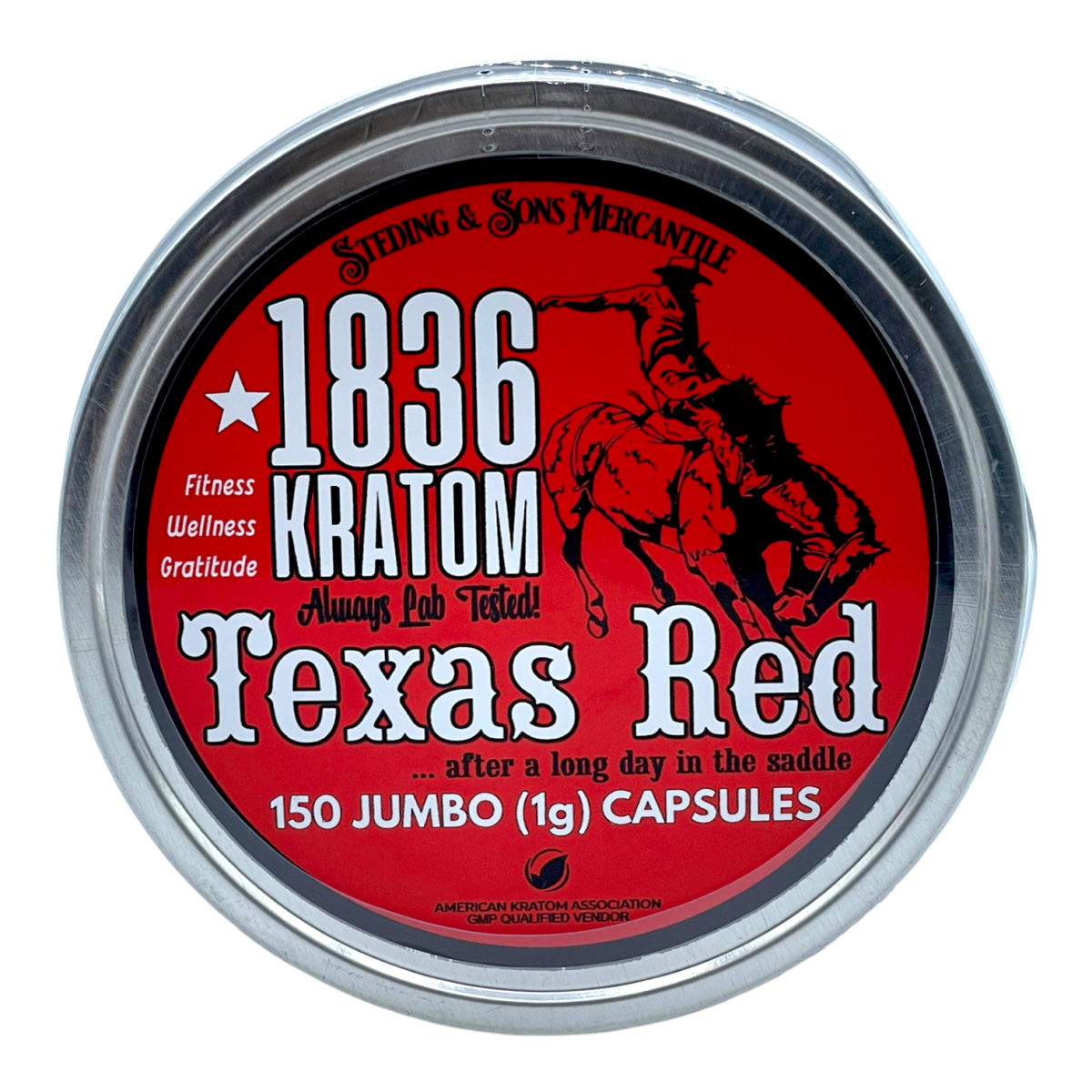 1836 Kratom Red Maeng Da Texas Kratom Jumbo Capsules
