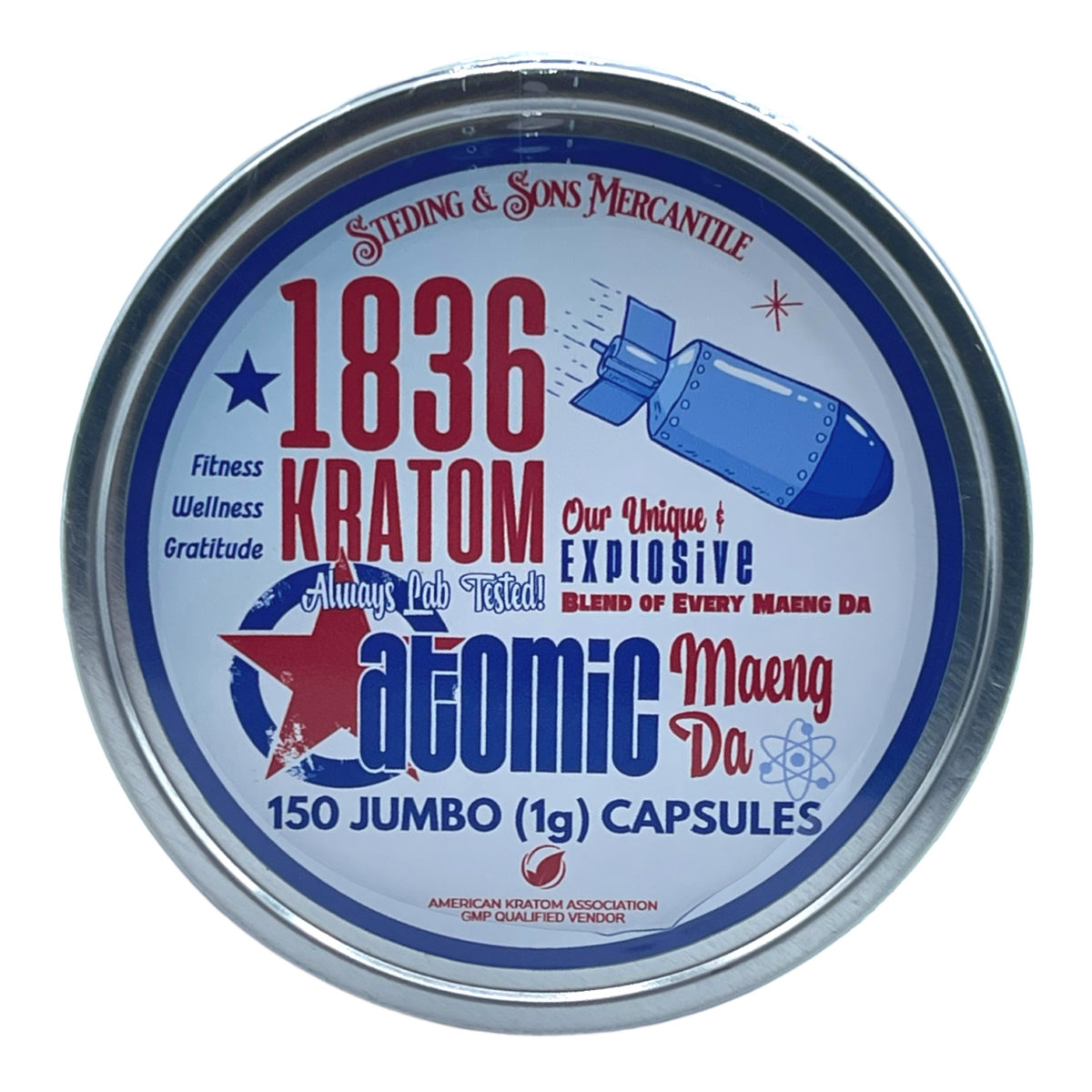 1836 Kratom Maeng Da Atomic Kratom Jumbo Capsules