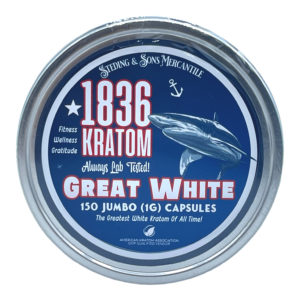 1836 Kratom Great White Jumbo Capsules