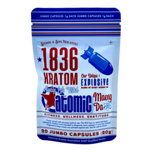 1836 Kratom Maeng Da Atomic Kratom Jumbo Capsules