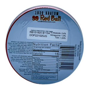 1836 Kratom 99 Red Bali Kratom Jumbo Capsules