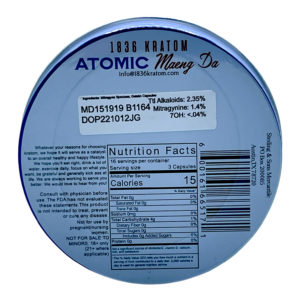 1836 Kratom Maeng Da Atomic Kratom Jumbo Capsules