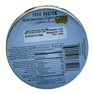 1836 Kratom SP Super Gold Kratom Jumbo Capsules