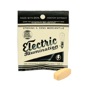 1836 Kratom White Electric Illumination Chewable Extract Tablets