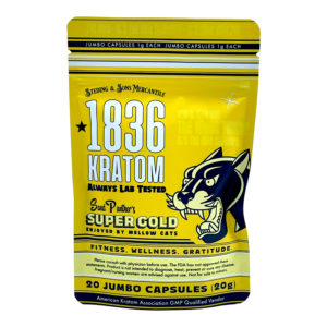 1836 Kratom SP Super Gold Kratom Jumbo Capsules
